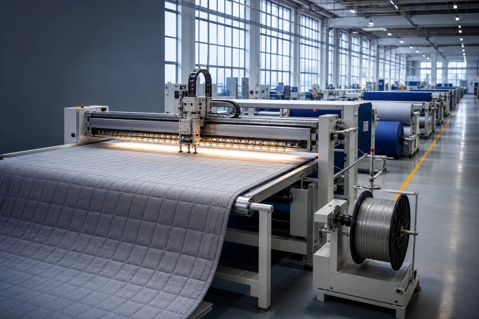 Automated quilting and heating wire production line