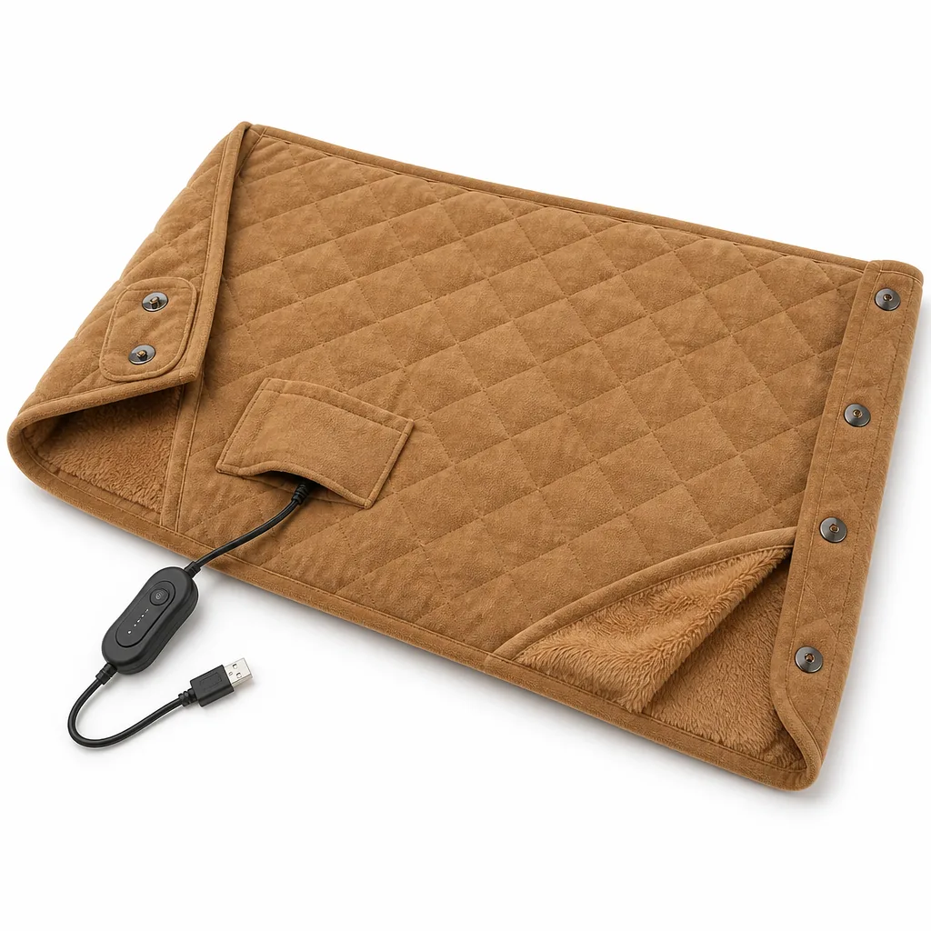 Convertible heated poncho