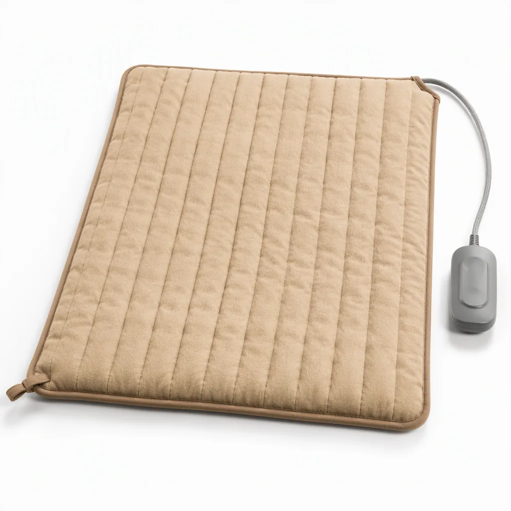 Weighted electric heating pad with quilted surface